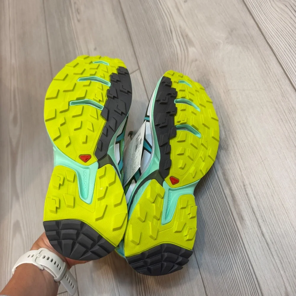 Salomon Wings Pro 2 W Trail Running Shoes Lucite Green Gecko Green 379088 6 NEW